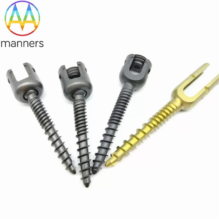 Titanium Pedicle Screws Spine Implants For Cervical Fixation
